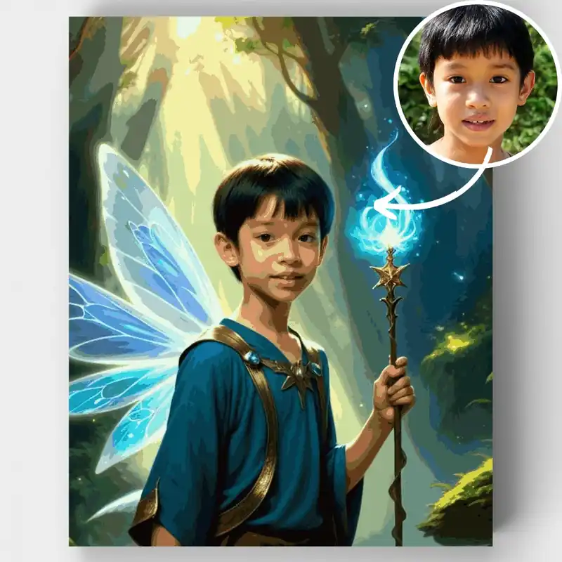 Hada del Bosque Mágico - Kit de pintar por números - Lienzo Enrollado / 24 Colores Descuento