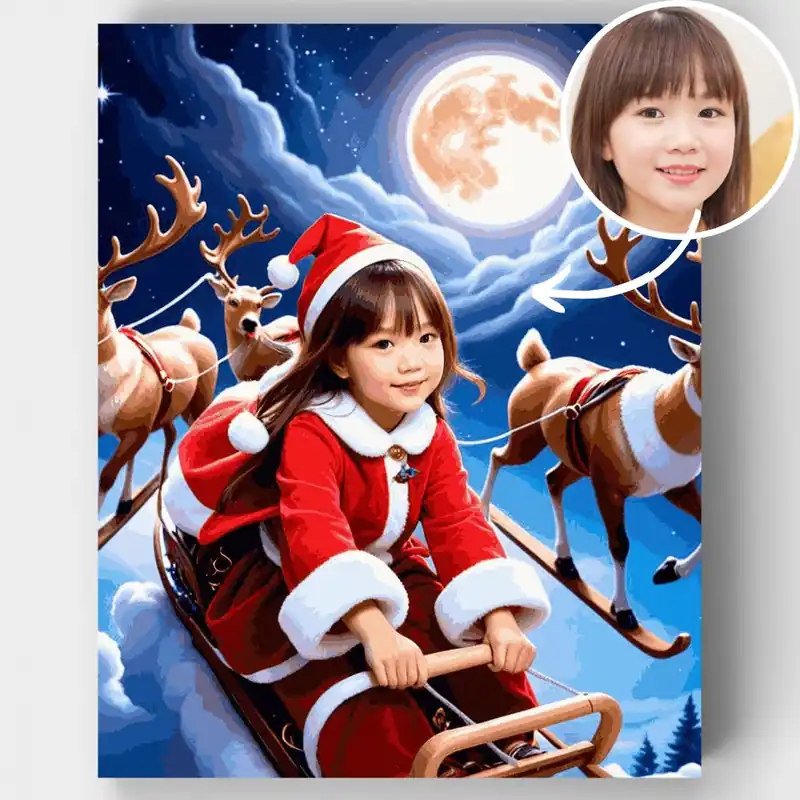 Comprar En Línea Paseo en Trineo de Navidad - Kit de pintar por números - Lienzo Enrollado / 24 Colores