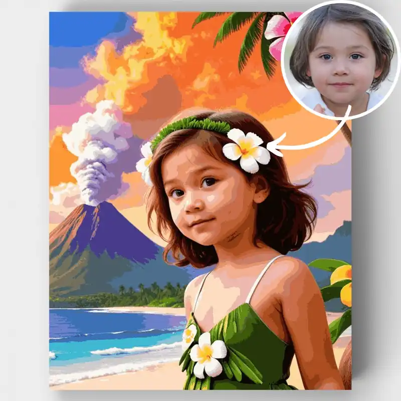 Envío Gratis Paraíso Tropical - Kit de pintar por números - Lienzo Enrollado / 24 Colores