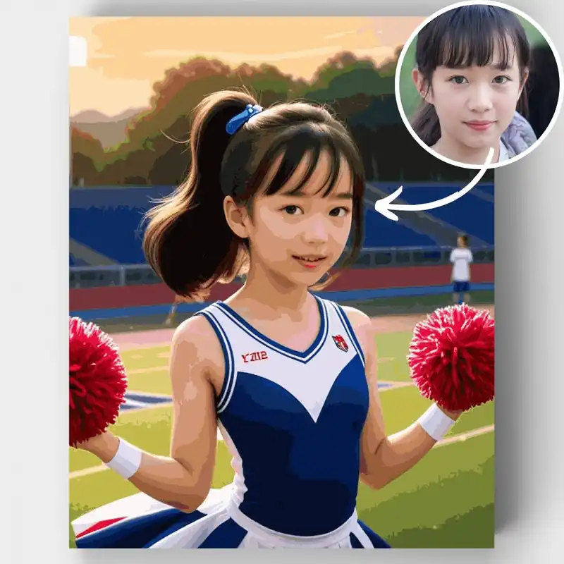 Solo Hoy Espíritu de Porrista - Kit de pintar por números - Lienzo Enrollado / 24 Colores