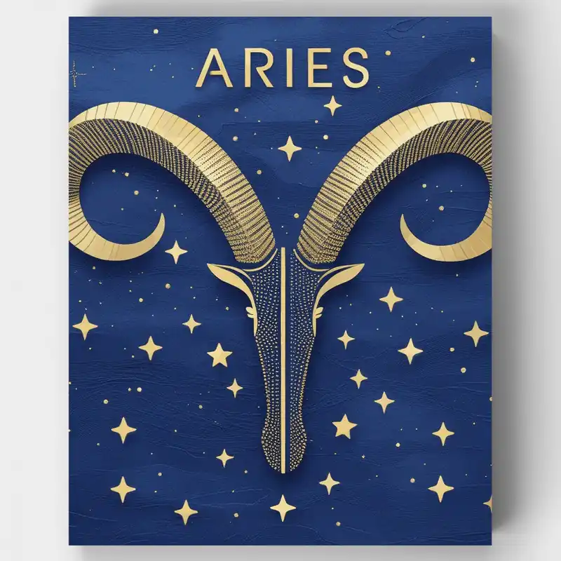 Aries Celestial - Kit de pintar por números - Lienzo Enrollado / 24 Colores Precio Bajo
