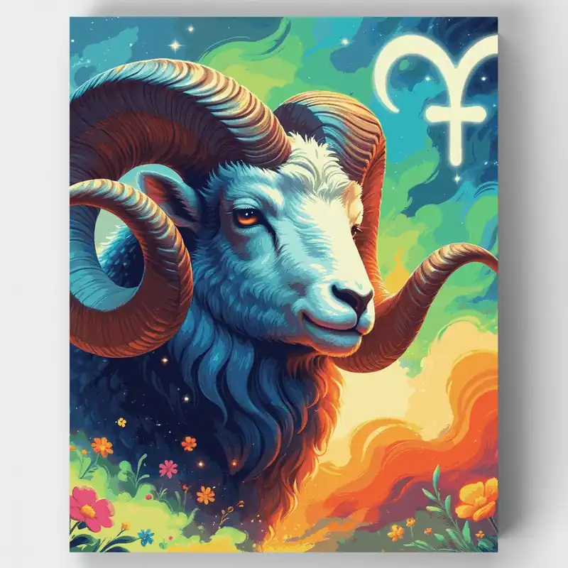 Aries Místico - Kit de pintar por números - Lienzo Enrollado / 24 Colores Última Oportunidad