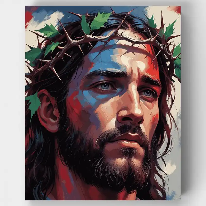 Corona de Espinas - Kit de pintar por números - Lienzo Enrollado / 24 Colores Compra Hoy