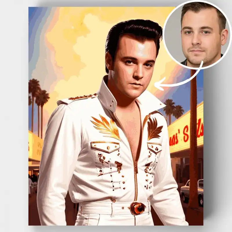 Solo Por Tiempo Limitado Ícono Retro de Hollywood - Kit de pintar por números - Lienzo Enrollado / 24 Colores