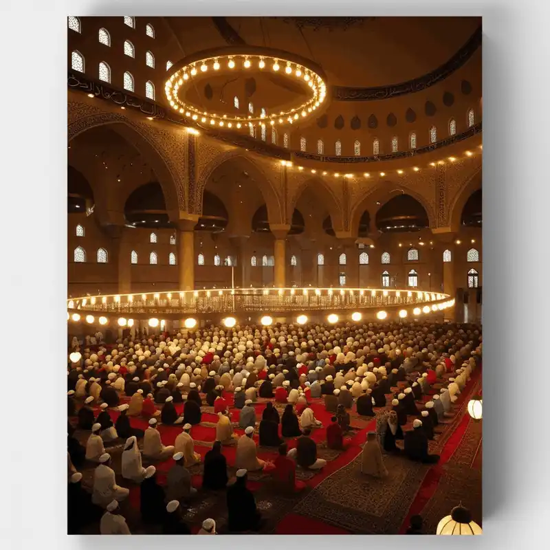 Última Versión Sala de Oración Sagrada - Kit de pintar por números - Lienzo Enrollado / 24 Colores