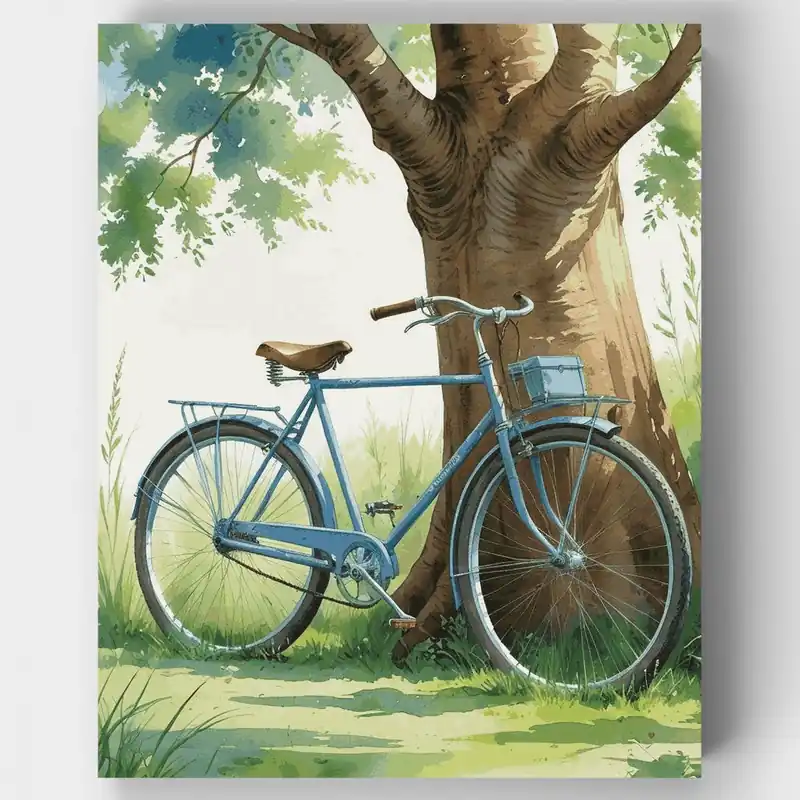 Bicicleta Vintage Descanso de Verano - Kit de pintar por números - Lienzo Enrollado / 24 Colores Comprar En Línea