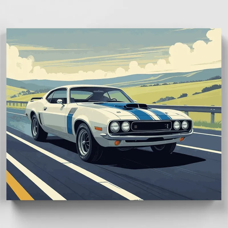 Classic Challenger GT - Kit de pintar por números - Lienzo Enrollado / 24 Colores Mejor Precio