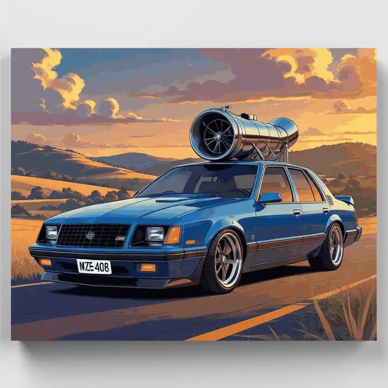 Descuento Turbo Sunset Cruiser - Kit de pintar por números - Lienzo Enrollado / 24 Colores