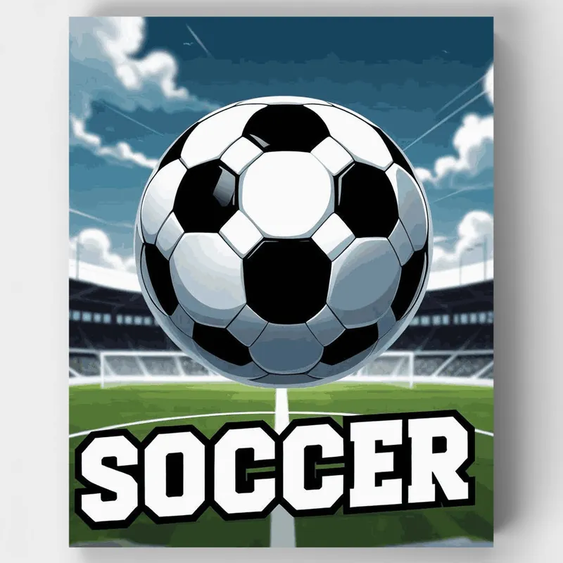 Gloria del Estadio de Fútbol - Kit de pintar por números - Lienzo Enrollado / 24 Colores Entrega Rápida