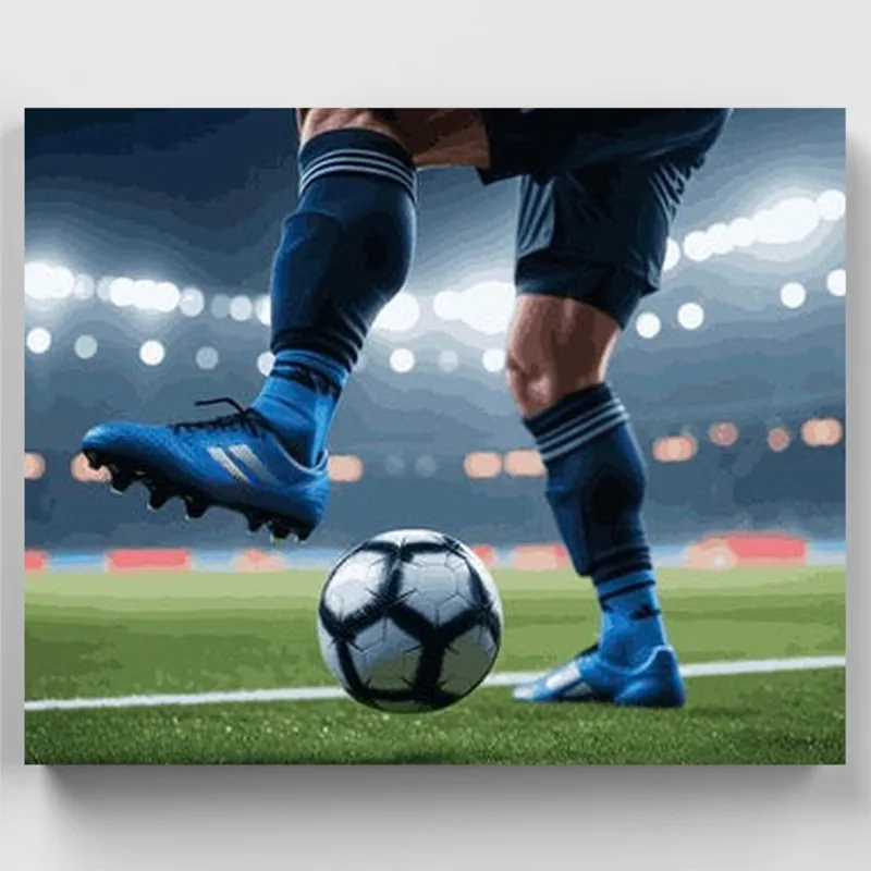 Gloria del Fútbol - Kit de pintar por números - Lienzo Enrollado / 24 Colores Súper Precio