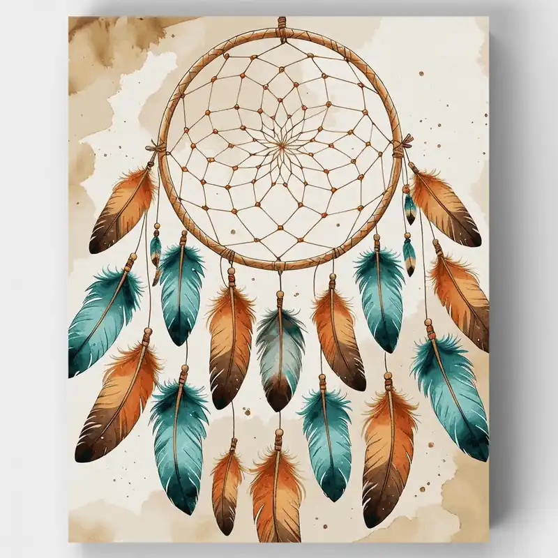 Turquoise & Copper Dreamweaver - Kit de pintar por números - Lienzo Enrollado / 24 Colores Entrega Rápida