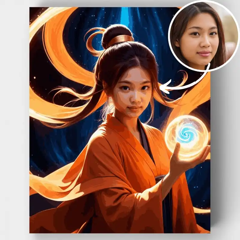 Hechicera Mística - Kit de pintar por números - Lienzo Enrollado / 24 Colores Súper Precio