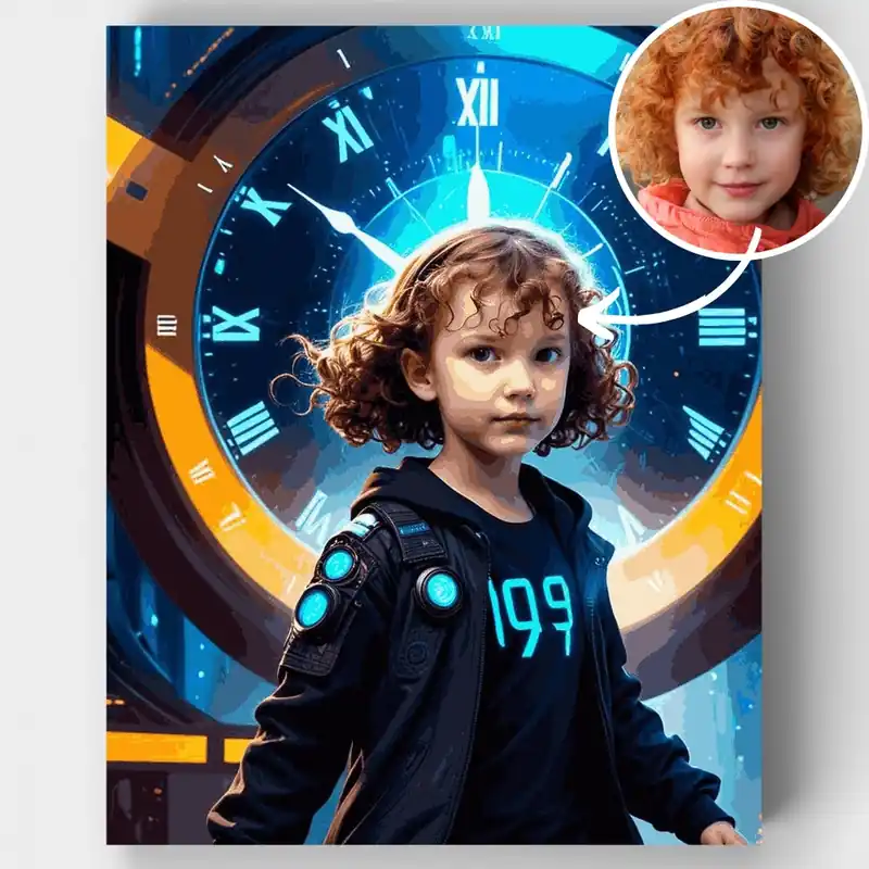 Explorador del Futuro - Kit de pintar por números - Lienzo Enrollado / 24 Colores Exclusivo