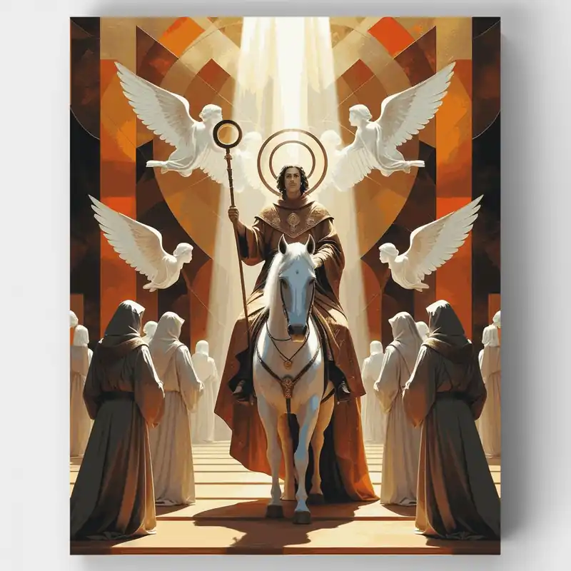 Procesión Divina - Kit de pintar por números - Lienzo Enrollado / 24 Colores Nuevo Modelo