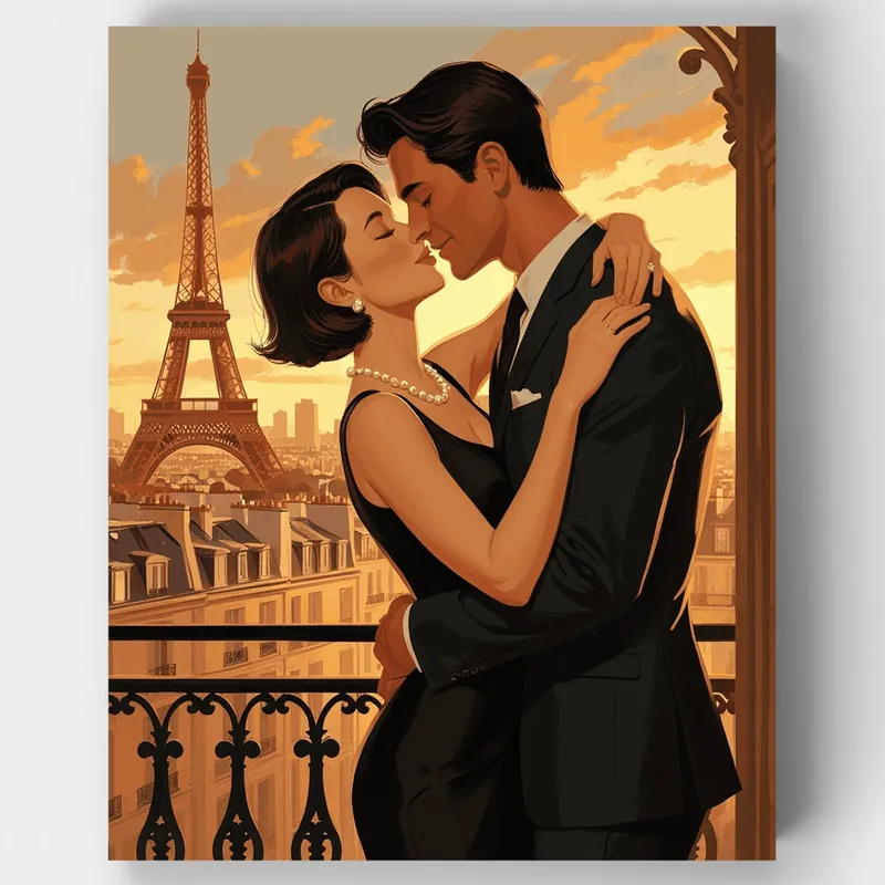 Comprar En Línea París Romance - Kit de pintar por números - Lienzo Enrollado / 24 Colores