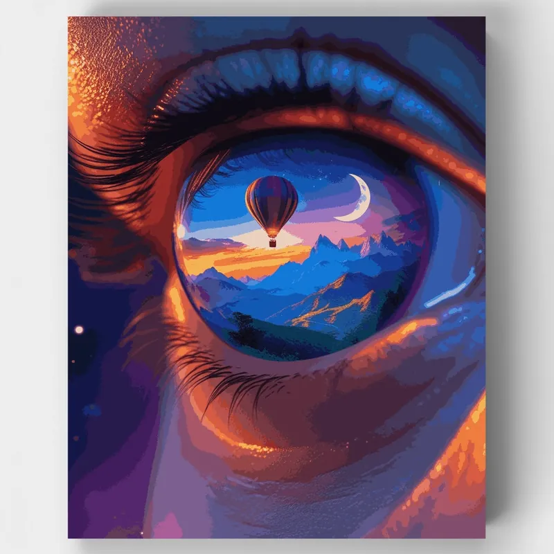 Precio Rebajado Visión del Soñador - Kit de pintar por números - Lienzo Enrollado / 24 Colores