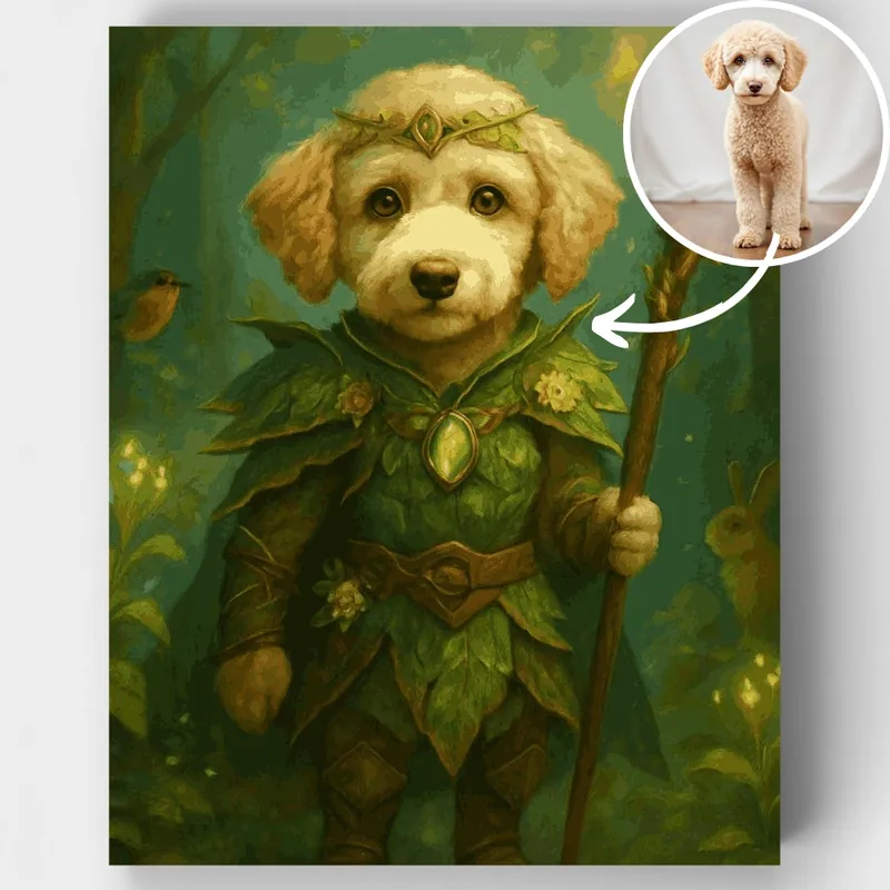 Mascota Guardián del Bosque - Kit de pintar por números - Lienzo Enrollado / 24 Colores Barato