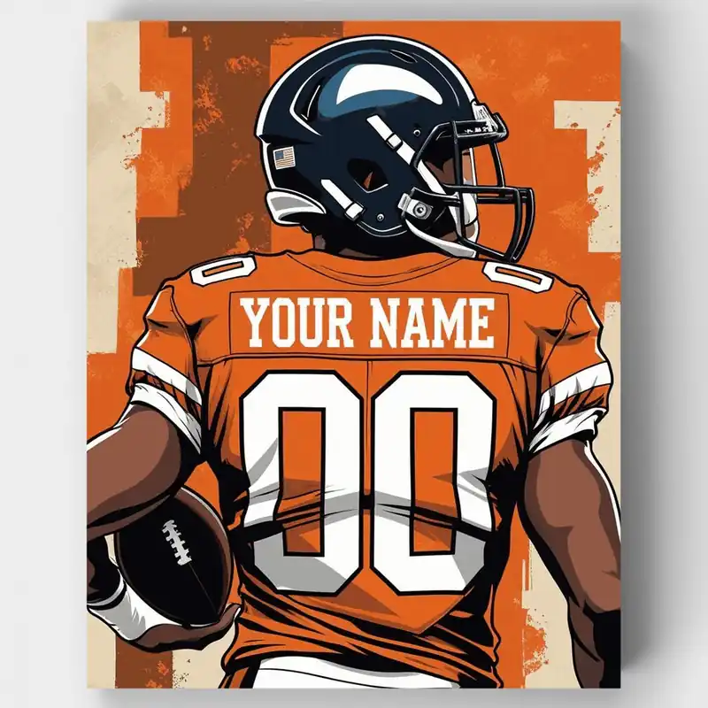 Envío Internacional Camiseta de Jugador de Fútbol - Kit de pintar por números - Lienzo Enrollado / 24 Colores