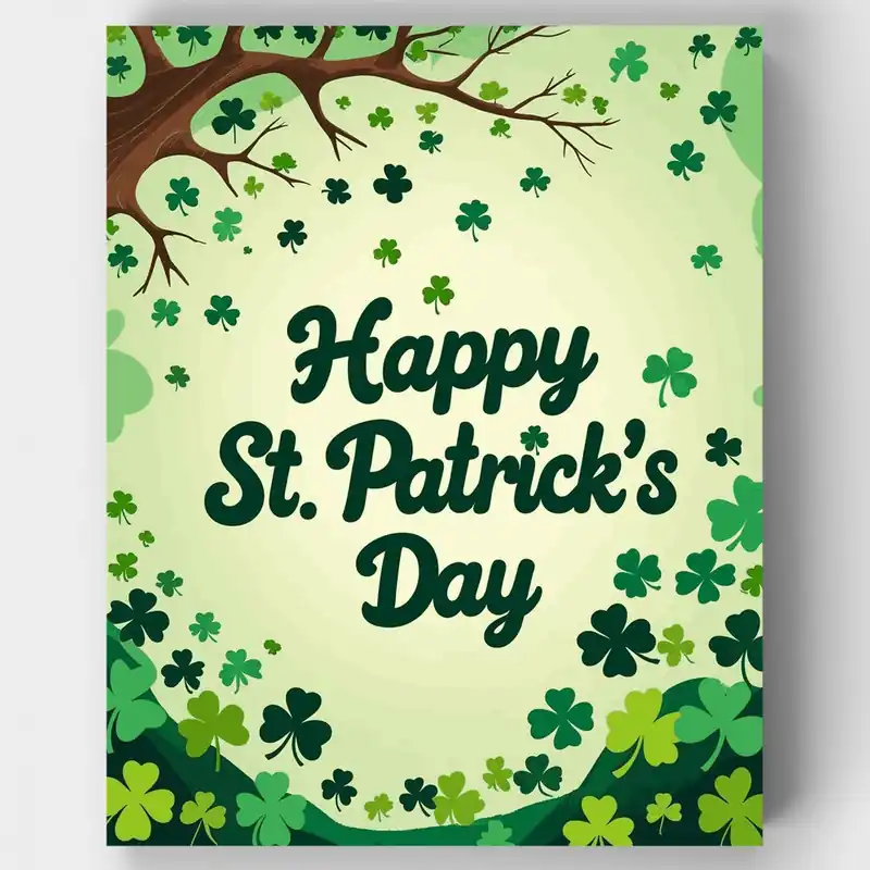 Feliz Día de San Patricio - Kit de pintar por números - Lienzo Enrollado / 24 Colores Directo De Fábrica