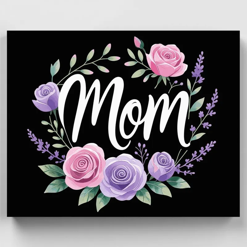 Directo De Fábrica Mamá - Kit de pintar por números - Lienzo Enrollado / 24 Colores