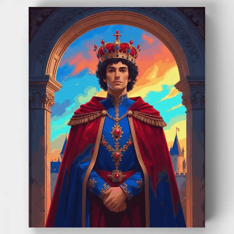 Stock Limitado Príncipe Heredero Real - Kit de pintar por números - Lienzo Enrollado / 24 Colores