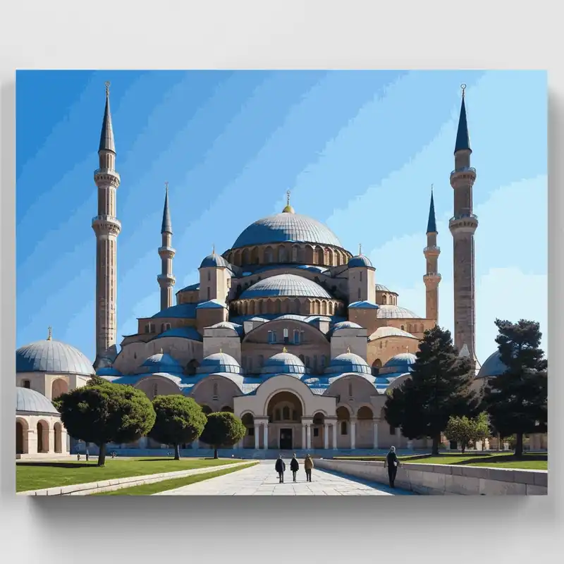Hagia Sophia Estambul - Kit de pintar por números - Lienzo Enrollado / 24 Colores Profesional