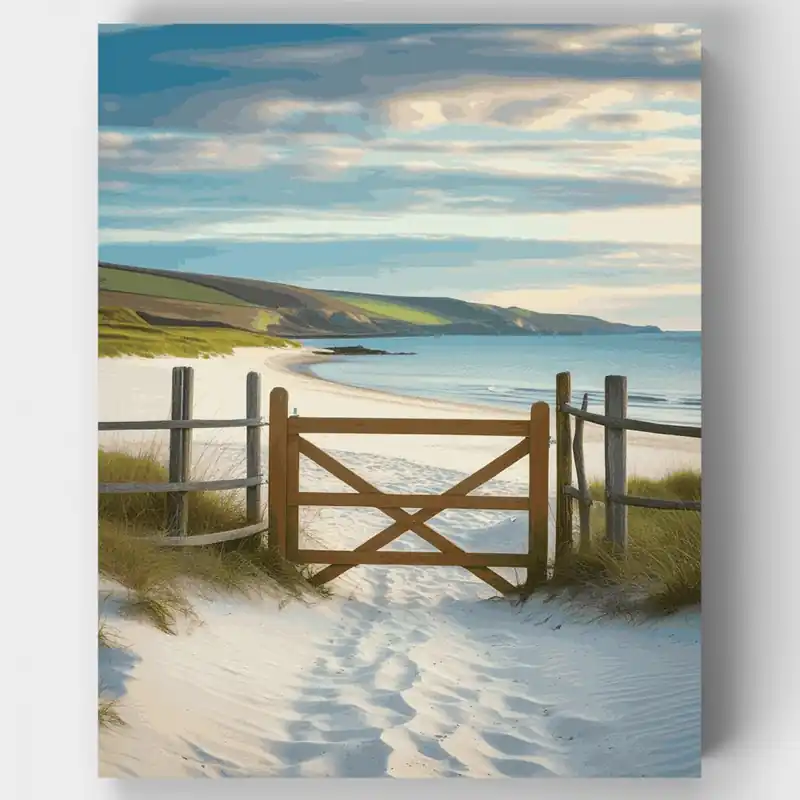 Sendero Costero Escocés - Kit de pintar por números - Lienzo Enrollado / 24 Colores Entrega Rápida