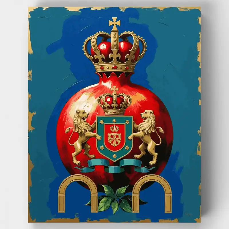 Venta Final Corona Real Granada - Kit de pintar por números - Lienzo Enrollado / 24 Colores