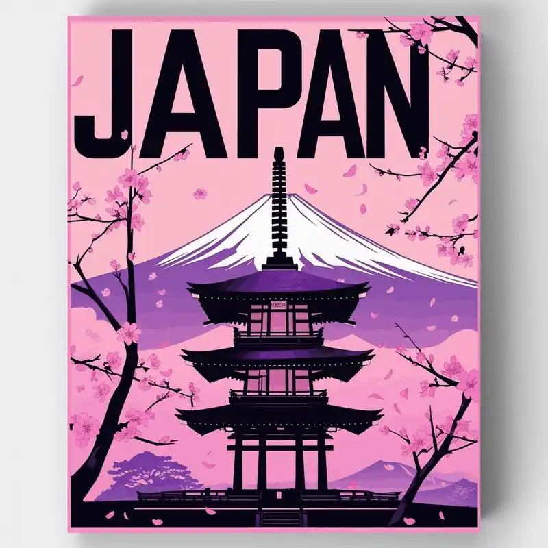 Alta Calidad Japón - Kit de pintar por números - Lienzo Enrollado / 24 Colores