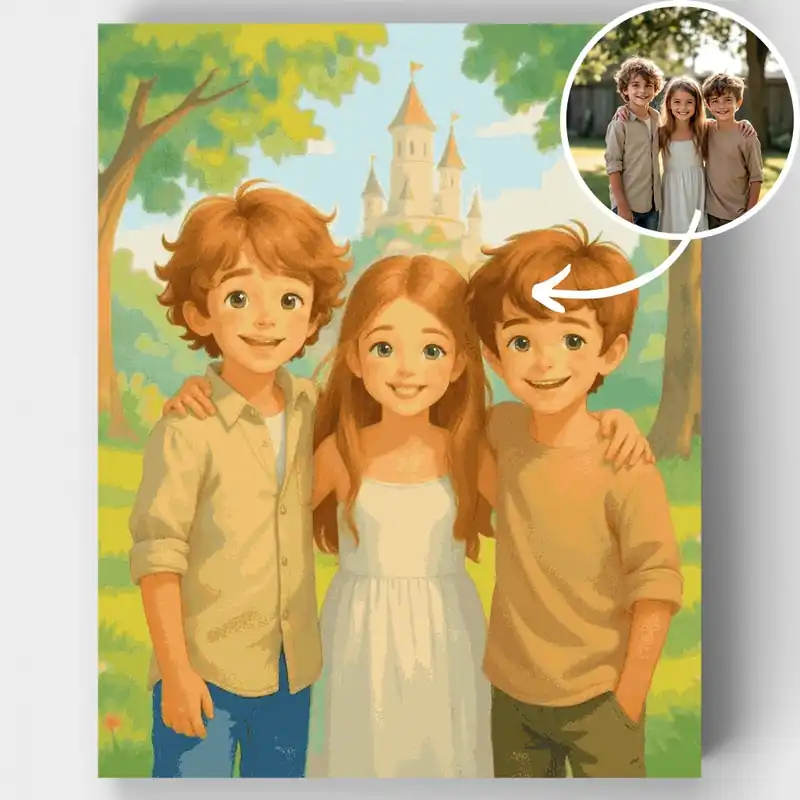 Aventura de Cuento de Hadas - Kit de pintar por números - Lienzo Enrollado / 24 Colores Devolución Gratuita