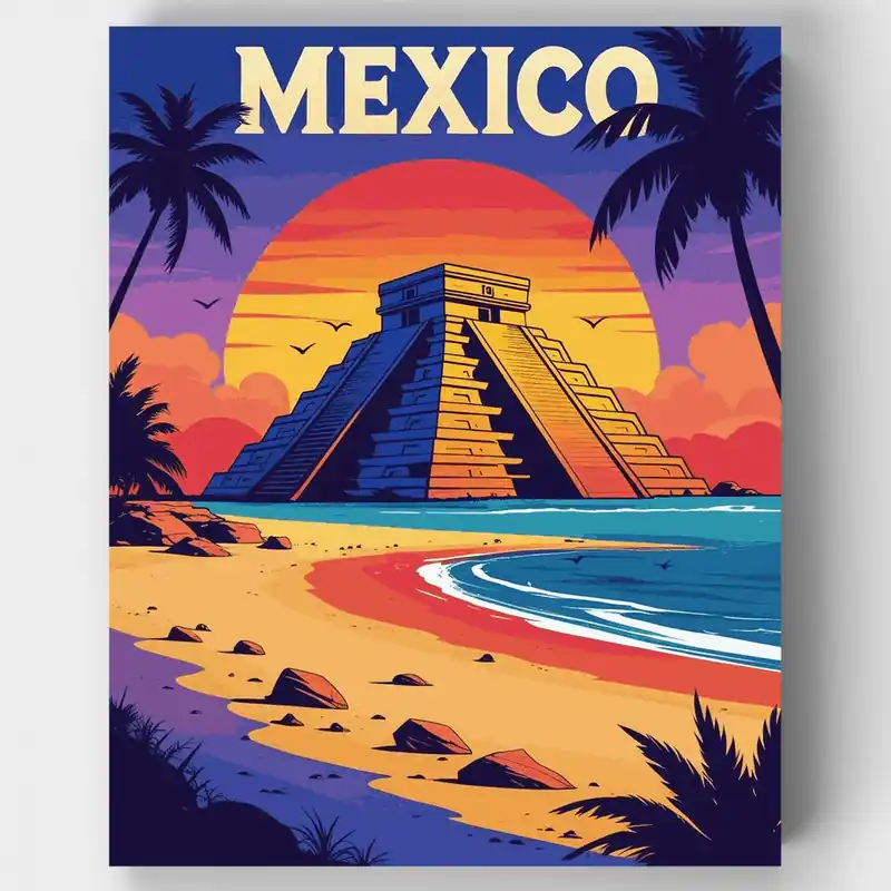 Imprescindible (Must-Have) México - Kit de pintar por números - Lienzo Enrollado / 24 Colores
