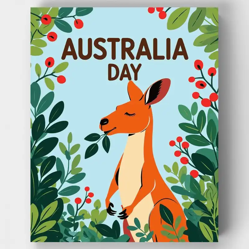 Día de Australia - Kit de pintar por números - Lienzo Enrollado / 24 Colores Bestseller