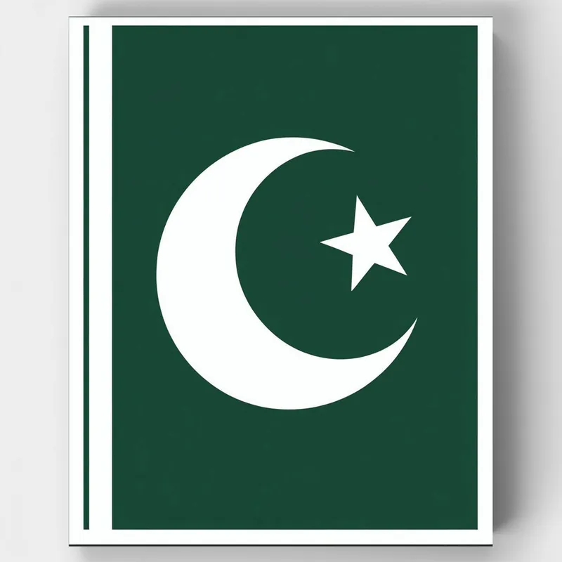 Auténtico Bandera de Pakistán - Kit de pintar por números - Lienzo Enrollado / 24 Colores