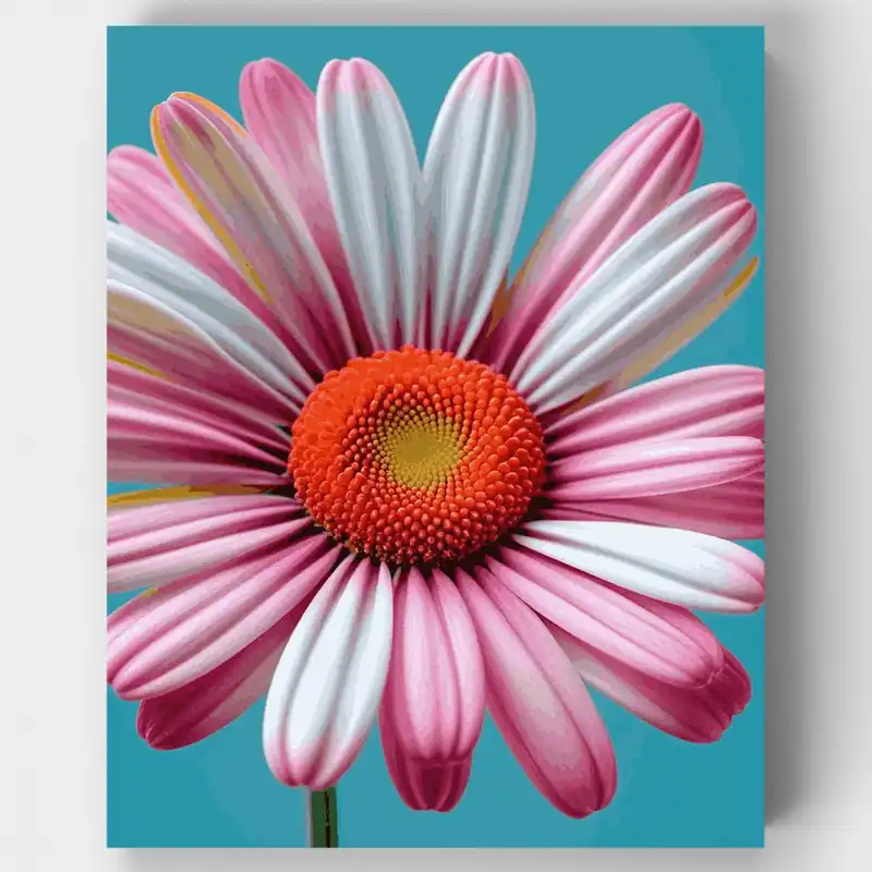 Comprar En Línea Flor Margarita Rosa - Kit de pintar por números - Lienzo Enrollado / 24 Colores