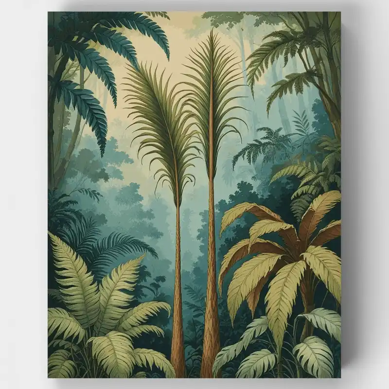 Envío Exprés Paraíso de la Selva Tropical - Kit de pintar por números - Lienzo Enrollado / 24 Colores