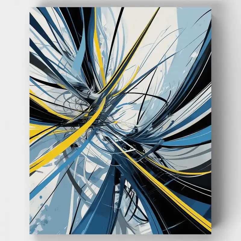 Explosión Abstracta Dinámica - Kit de pintar por números - Lienzo Enrollado / 24 Colores Comprar En Línea