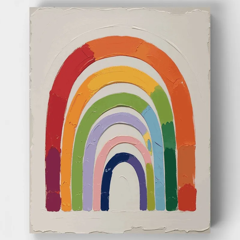 Arco Iris Vibrante - Kit de pintar por números - Lienzo Enrollado / 24 Colores Precio Rebajado