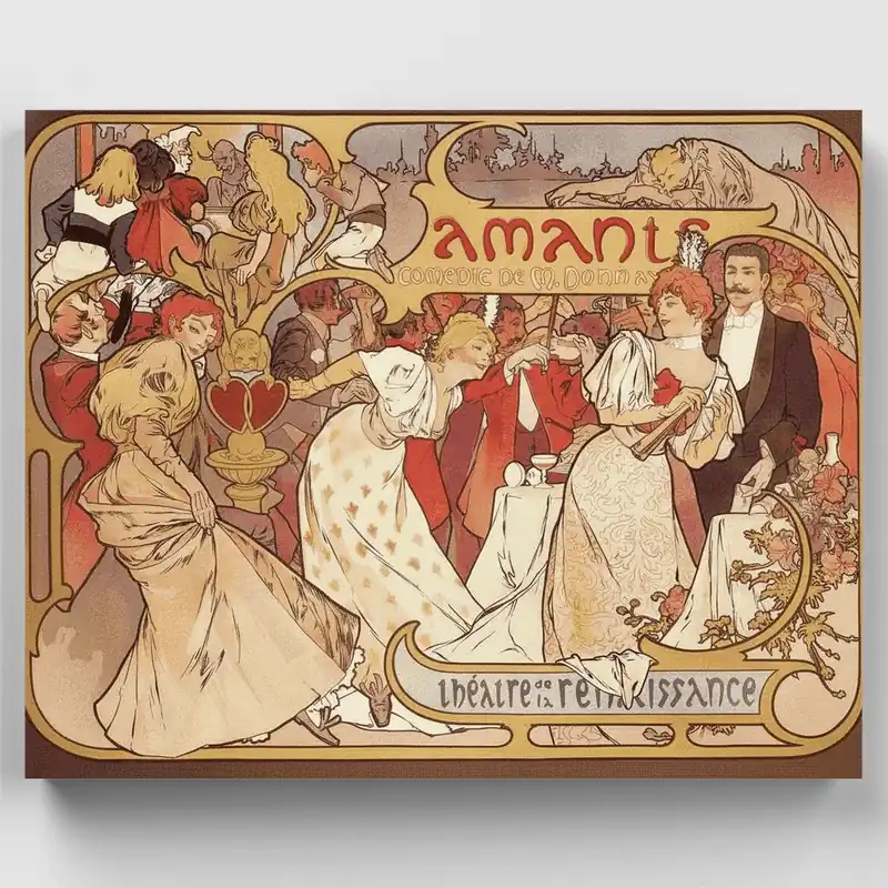 Ordenar Ahora Mismo Amantes (The Lovers) - Kit de pintar por números - Lienzo Enrollado / 24 Colores