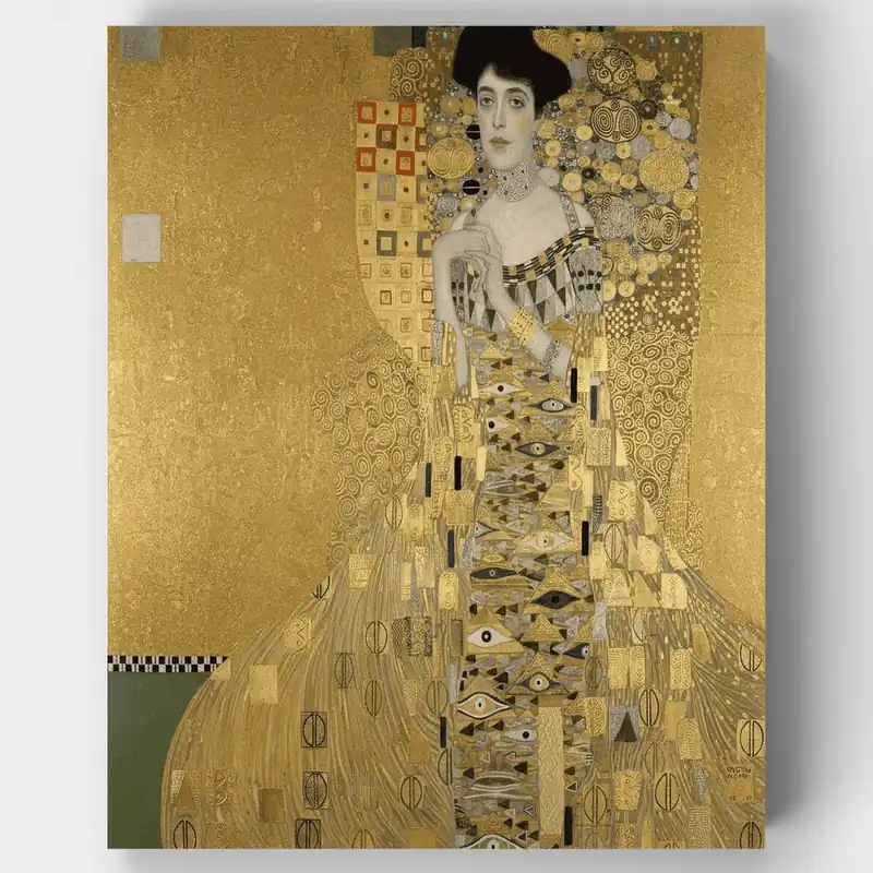 Devolución Gratuita Retrato de Adele Bloch‑Bauer I - Kit de pintar por números - Lienzo Enrollado / 24 Colores