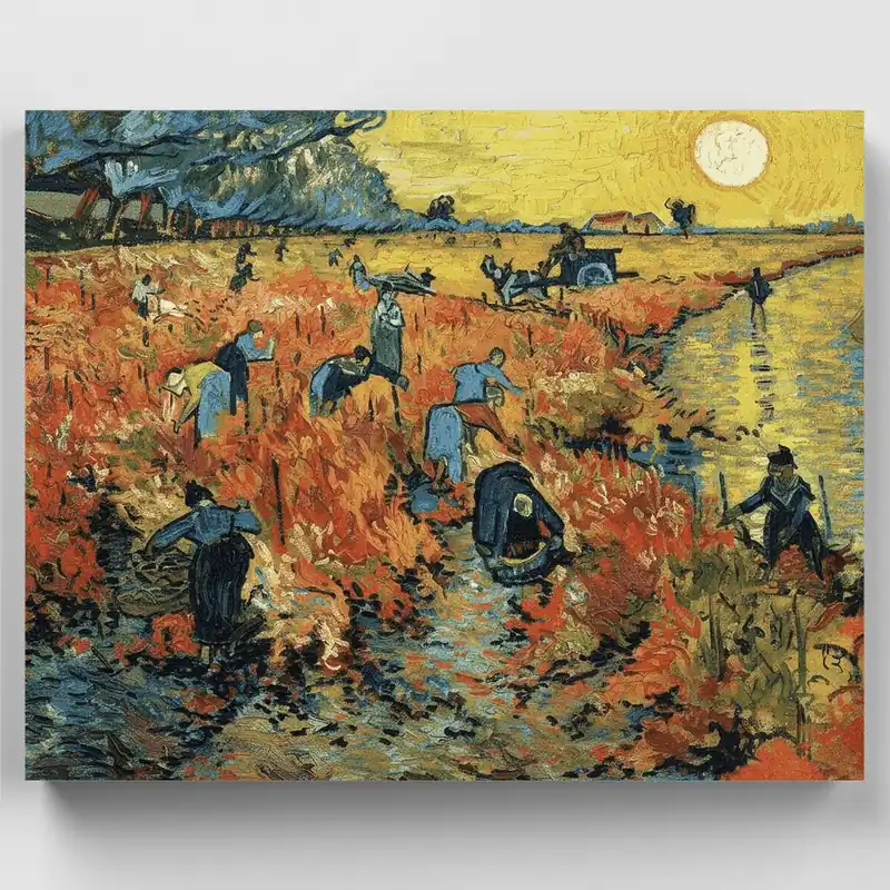 Promoción El viñedo rojo - Kit de pintar por números - Lienzo Enrollado / 24 Colores