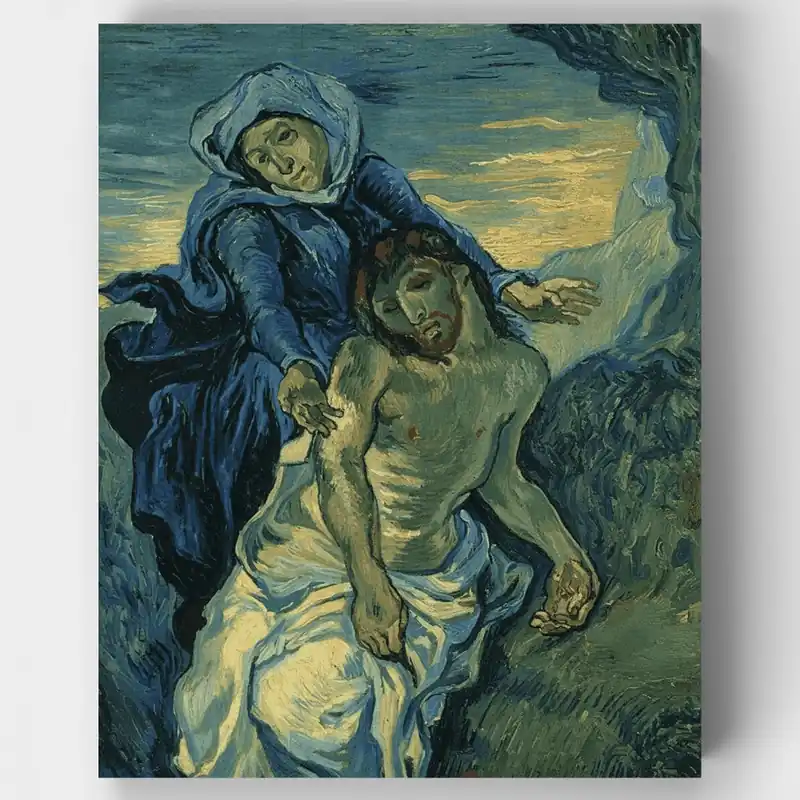 Última Versión Piedad - Kit de pintar por números - Lienzo Enrollado / 24 Colores