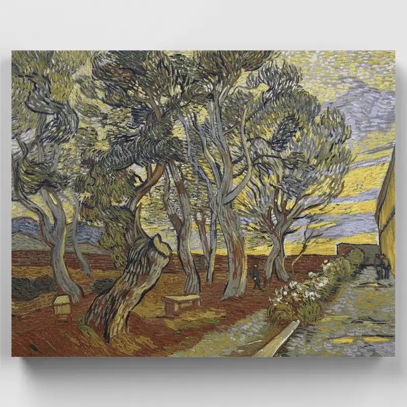 El jardín del Hospital de Saint-Paul - Kit de pintar por números - Lienzo Enrollado / 24 Colores Directo De Fábrica