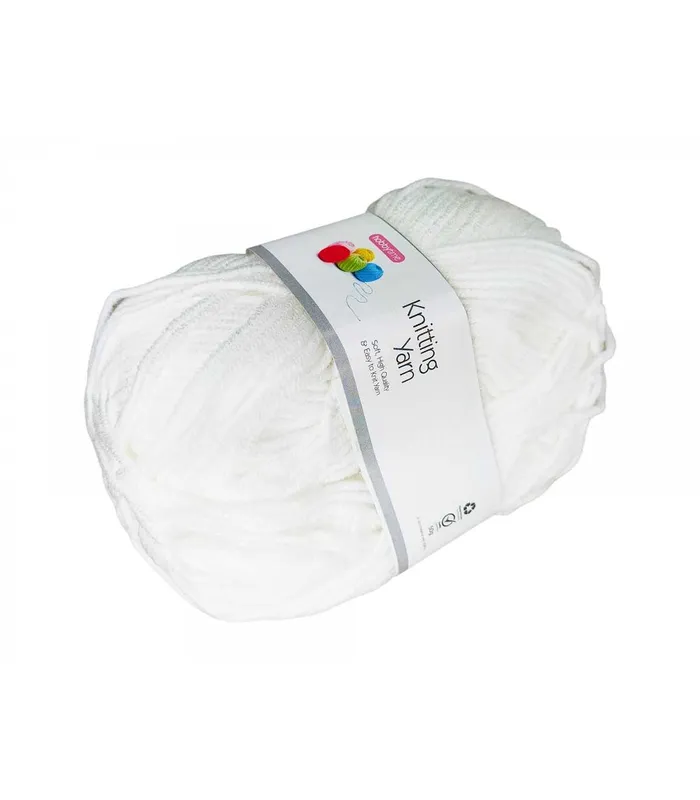 Mejor Calidad Lana - 10 Ovillos de 50g - Color Blanco
