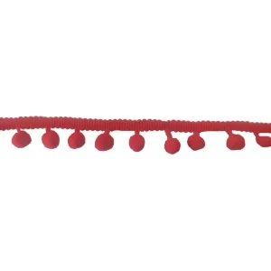 Tendencia Tiras madroños color rojo | Rollo 18 metros