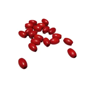 Abalorio de Madera - 6 x 9 mm - Bolsa de 144 Uds - Col.8 Rojo Solo Hoy