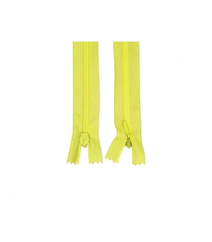 Cremallera invisible 70cm - Varios Colores (paquete de 20 y 100 unidades) - Amarillo Envío Exprés