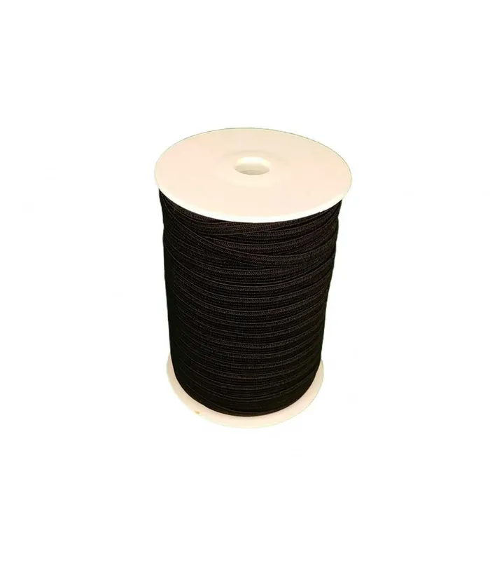 Goma de Confección 5mm - Rollo 100m - Negro Original