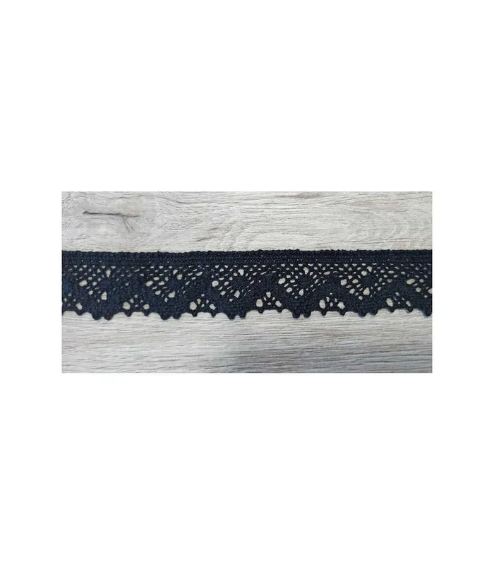 Premium Puntilla de algodón | 90 metros| 3 Colores - Negro