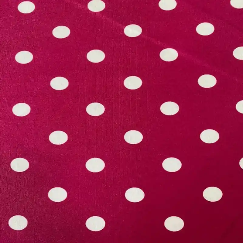 Tela de Stretch Rosa Fucsia Lunar Blanco de 1,3 cm (ancho de la tela 1,50M) Oferta Flash