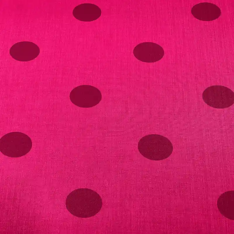 Tela de Lino Bicolor Rosa Fucsia con Lunares (Ancho 1.50m) Edición Limitada